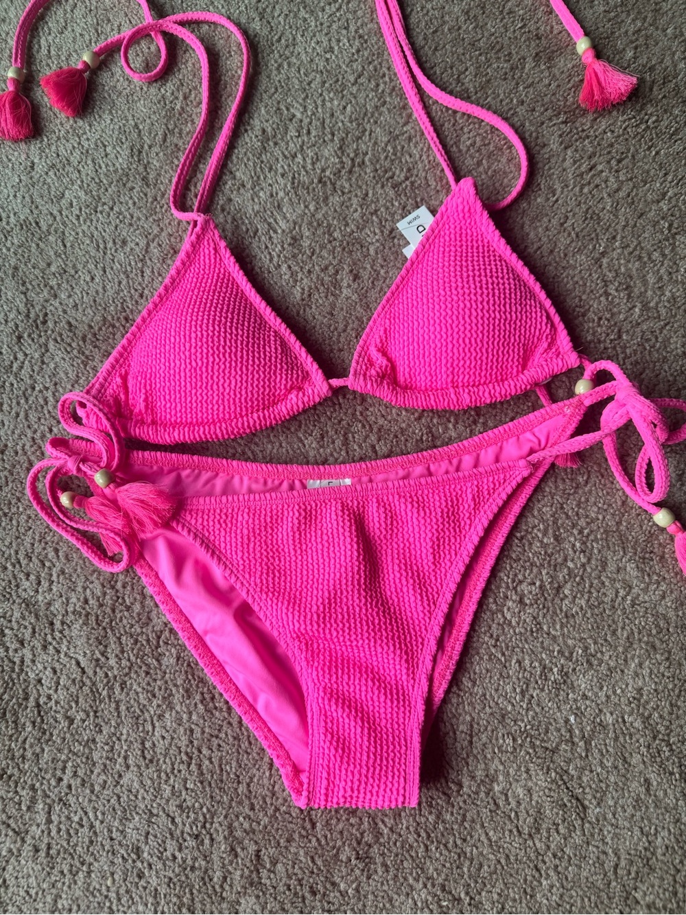 Lucky Brand Pink Bikini Large NWT